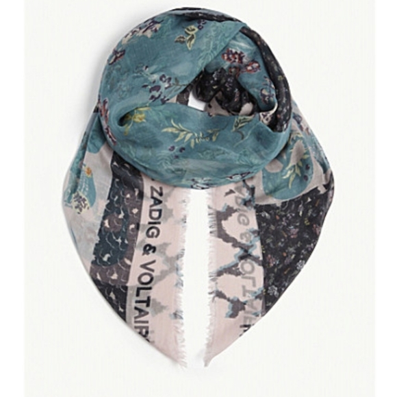 Zadig&Voltaire Kerry Multi Print Scarf - Picture 7 of 7